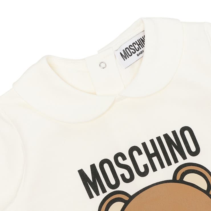 モスキーノベビー服ベビー用品テディベア帽子スタイロンパースホワイトキッズMOSCHINOMUY067LCA1910063