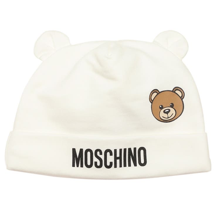 モスキーノベビー服ベビー用品テディベア帽子スタイロンパースホワイトキッズMOSCHINOMUY067LCA1910063
