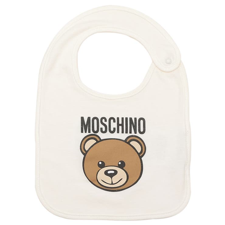 モスキーノベビー服ベビー用品テディベア帽子スタイロンパースホワイトキッズMOSCHINOMUY067LCA1910063