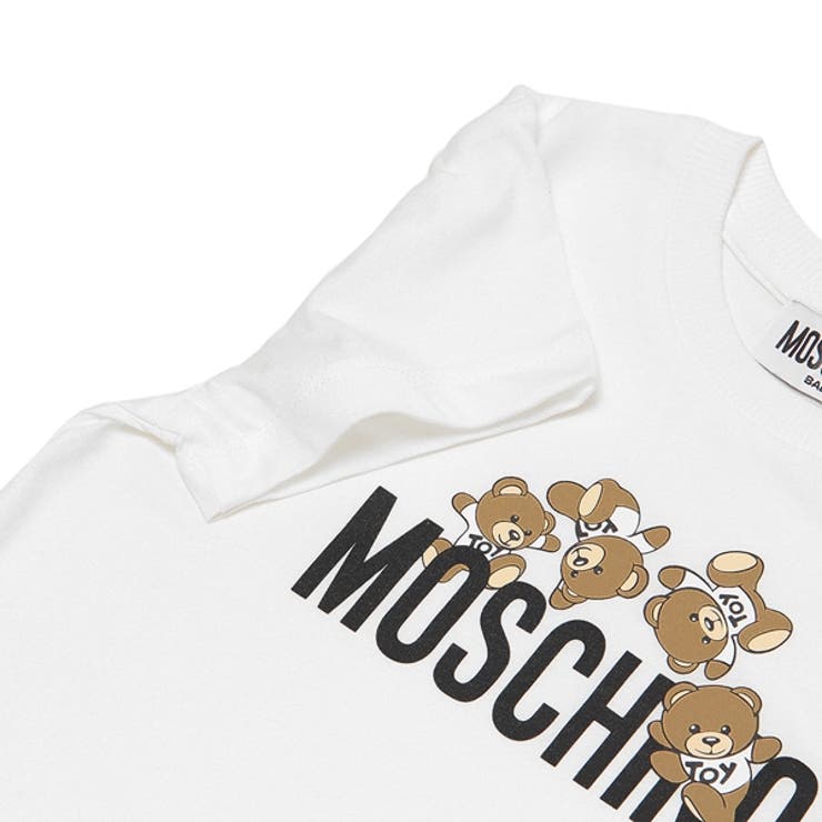 モスキーノ子供服TシャツカットソーテディベアホワイトキッズMOSCHINOMWM032LAA0310101