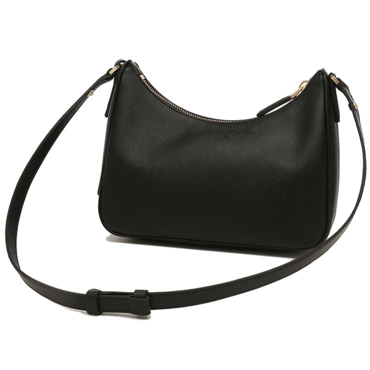 プラダショルダーバッグサフィアーノトライアングルロゴブラックレディースPRADA1BC204NZVJOMF0632