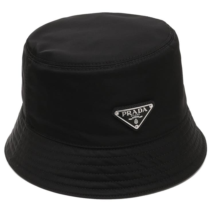 素材リアルファー新品PRADA プラダ ナイロン シープスキンファー バケットハット 帽子