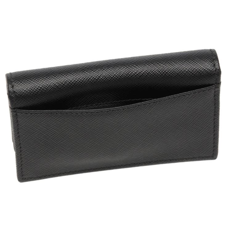 プラダカードケースサフィアーノトライアングルブラックレディースPRADA1MC122QHHF0002