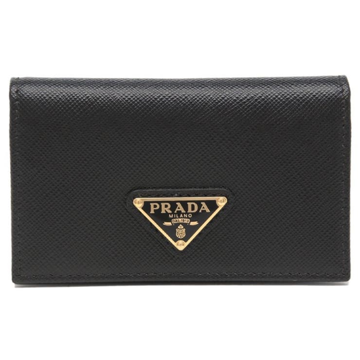 プラダカードケースサフィアーノトライアングルブラックレディースPRADA1MC122QHHF0002