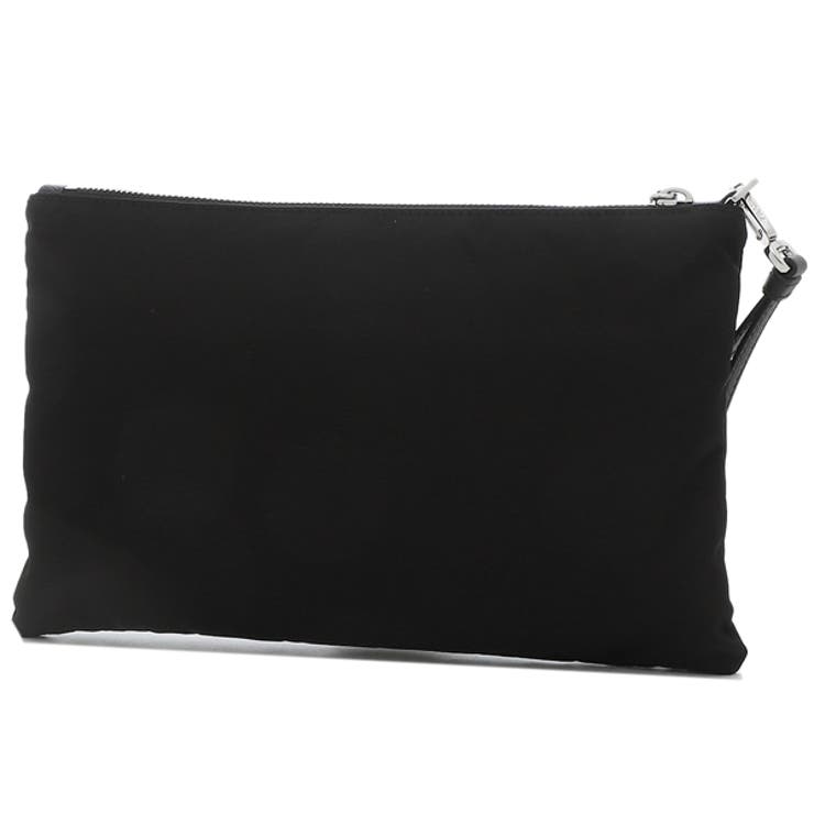 プラダポーチクラッチバッグリナイロンサフィアーノトライアングルロゴブラックメンズPRADA2NH0062DMHF0002