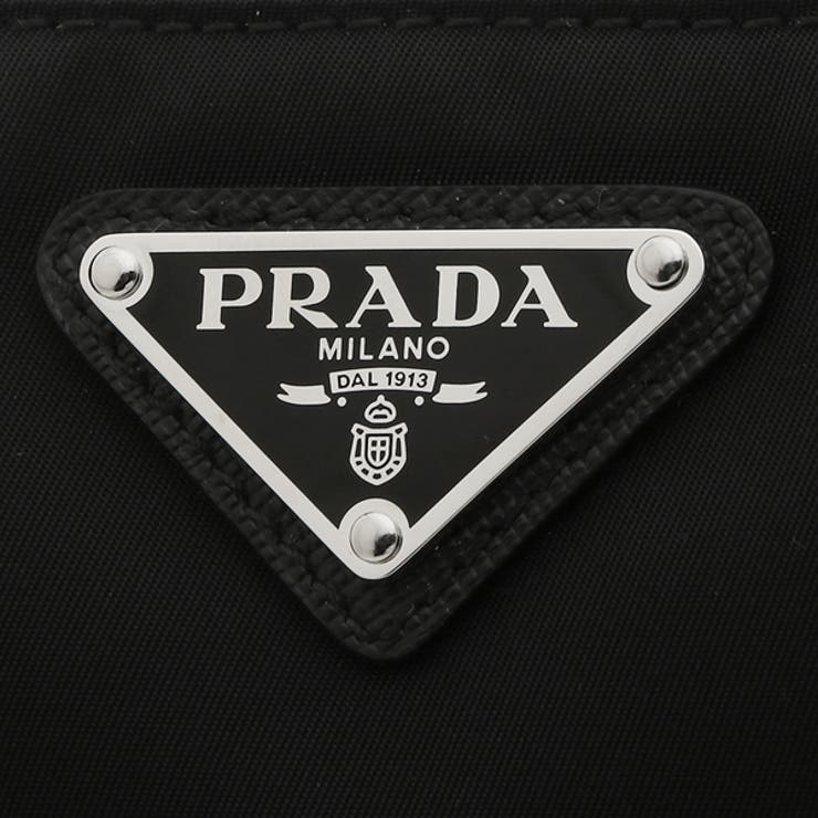 プラダポーチクラッチバッグリナイロンサフィアーノトライアングルロゴブラックメンズPRADA2NH0062DMHF0002