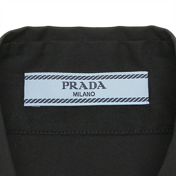 PRADA 21ss 三角ロゴ ストレッチ ポプリンシャツ - シャツ