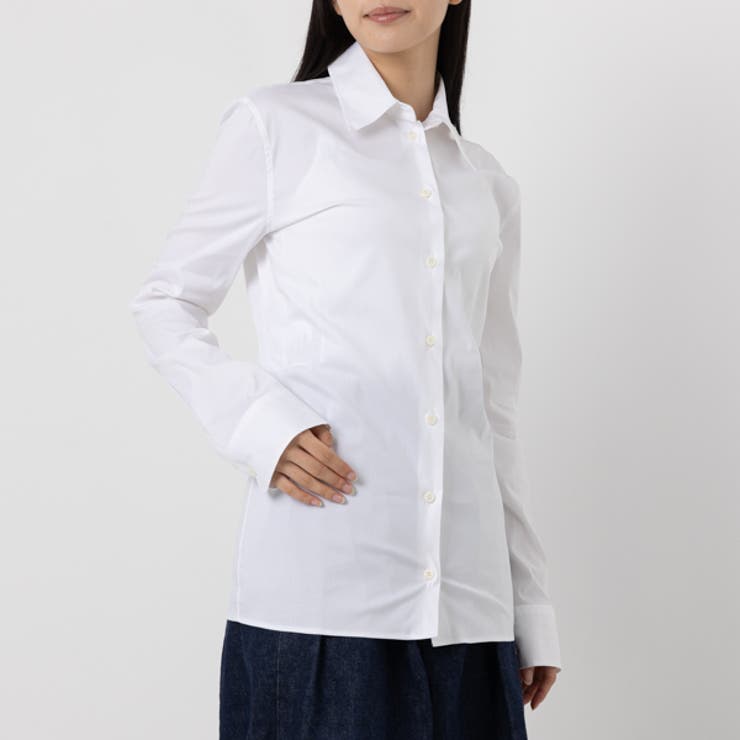 新品 プラダ ポプリンストレッチシャツ[品番：AXEB0025913 ワイシャツ トップス