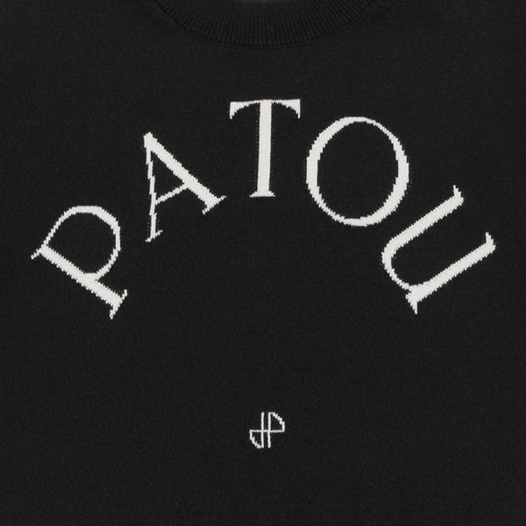 レディース PATOU パトゥ ロゴ 黒 ニット セーター Lサイズ 長袖