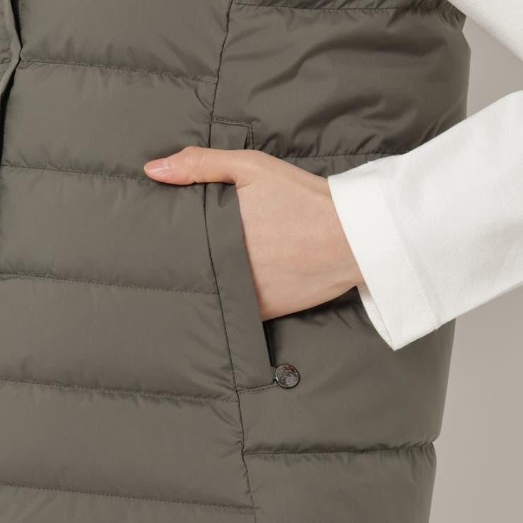 ピレネックスダウンジャケットコートスプートニックダウンベストカーキレディースPYRENEXHWS004DEEPKHAKI