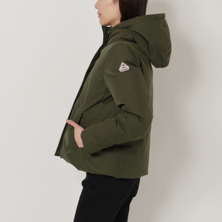 ピレネックスダウンジャケットコートシャーロットアウターカーキレディースPYRENEXHWU009DEEPKHAKI