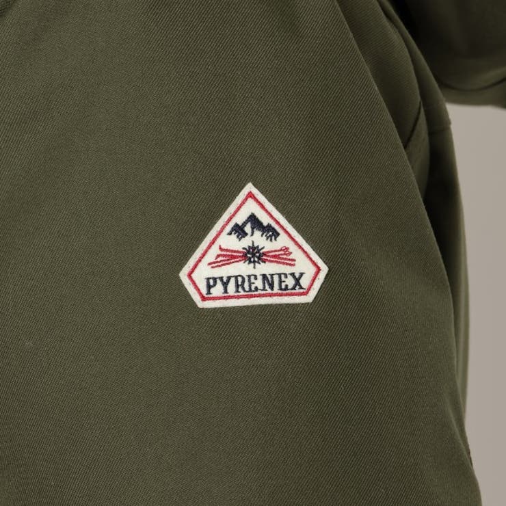 ピレネックスダウンジャケットコートシャーロットアウターカーキレディースPYRENEXHWU009DEEPKHAKI
