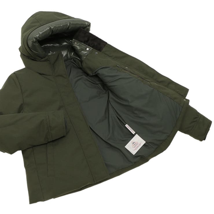 ピレネックスダウンジャケットコートシャーロットアウターカーキレディースPYRENEXHWU009DEEPKHAKI
