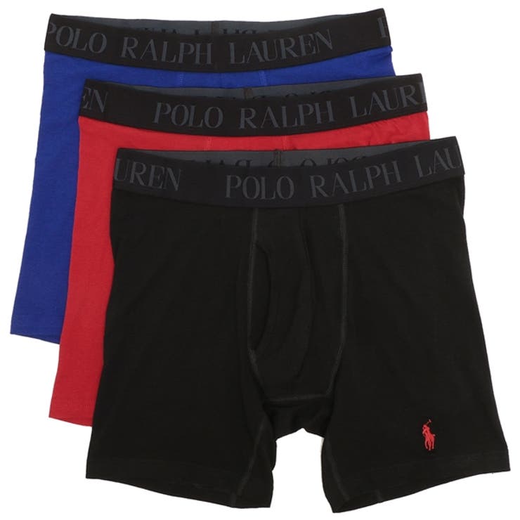 ポロラルフローレンインナーフレックスクーリングボクサーブリーフ3枚セットレッドブラックメンズRALPHLAURENLFBBP3Q7T