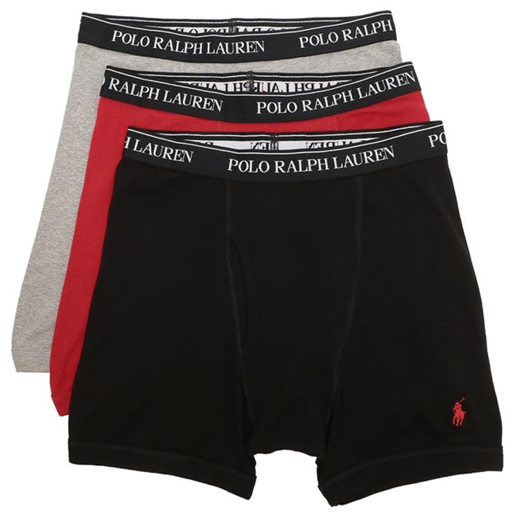 ポロラルフローレンインナークラシックフィットボクサーブリーフ3枚セットグレーブラックメンズRALPHLAURENNCBBP3RHD