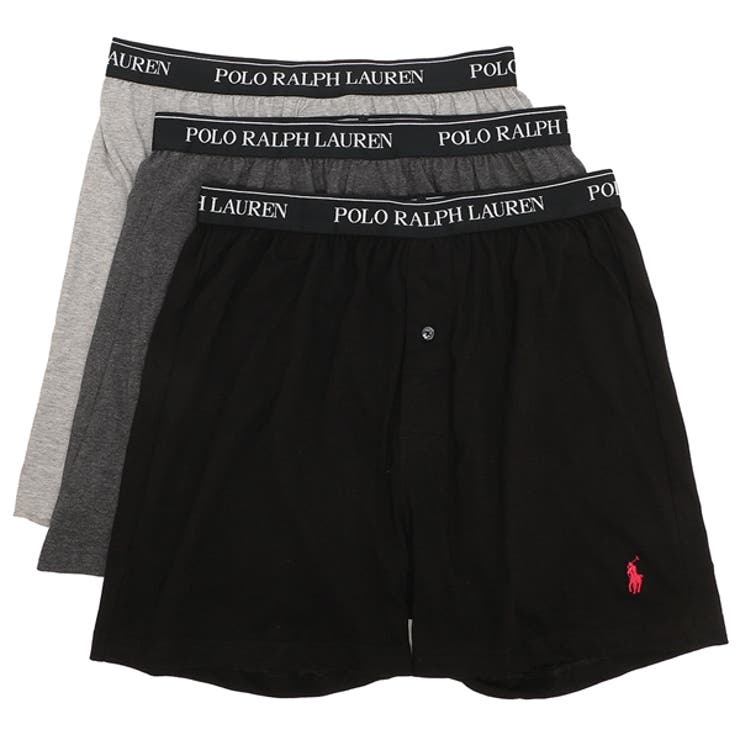 ポロラルフローレンインナークラシックフィットニットボクサー3枚パック3枚セットグレーブラックメンズRALPHLAURENNCKBP39OD