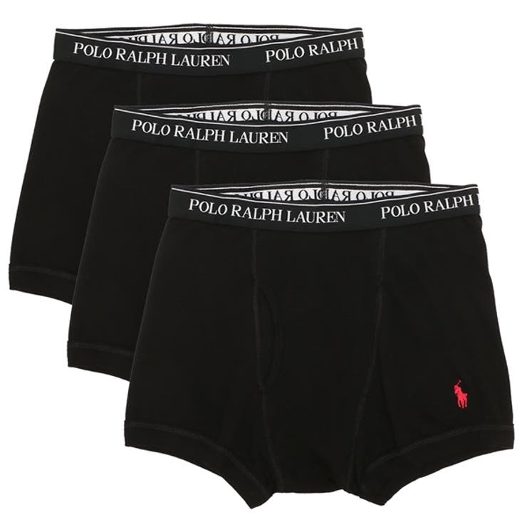 ポロラルフローレンインナークラシックフィットトランクス3枚パック3枚セットレッドブラックメンズRALPHLAURENNCTRP3PBD