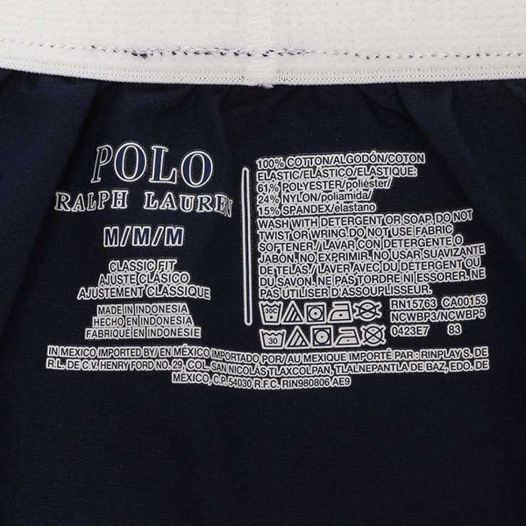 ポロラルフローレンインナークラシックフィットウーブントランクス3枚セットホワイトブルーメンズRALPHLAURENNCWBP3OZD