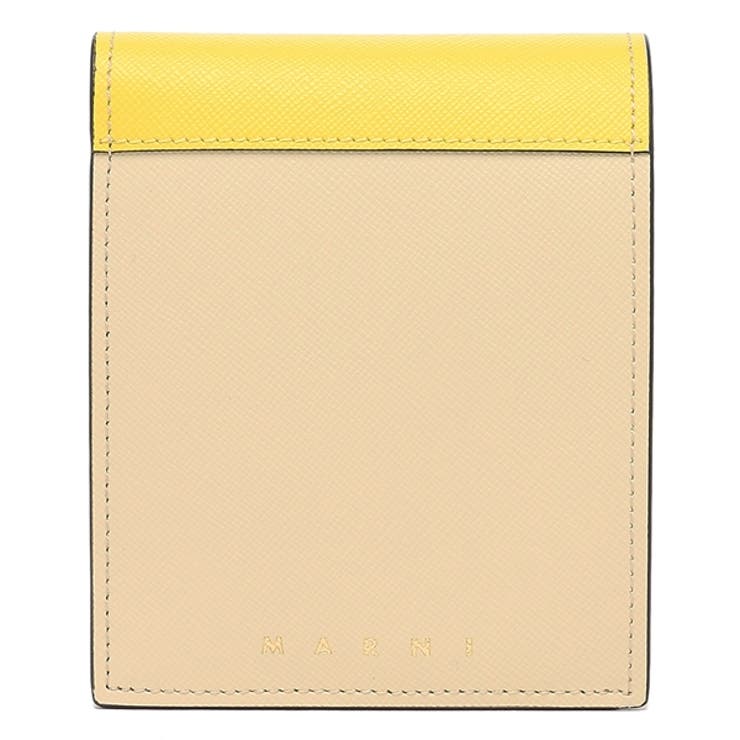 MARNI｜マルニ BIG LOGO サフィアーノレザー 二つ折り財布 MARNI - MARNI 財布 二つ折り ミニ財布 サフィアーノレザーの