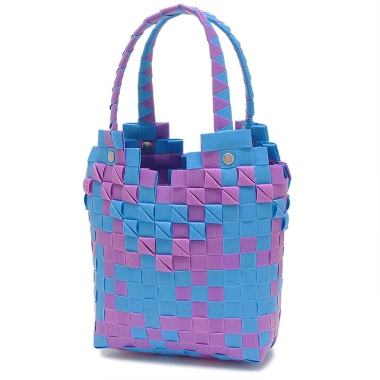 MARNI マルニかごバッグ 紫x黄xピンク(総柄)