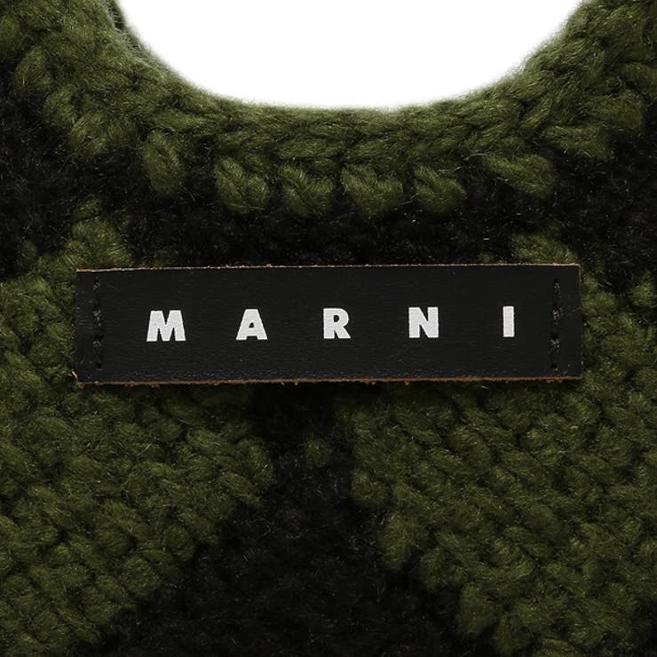 マルニハンドバッグキッズかぎ針編みバッグミニバッグロゴカーキブラックキッズMARNIM00995M00RP0MC08KHAKIBLACK