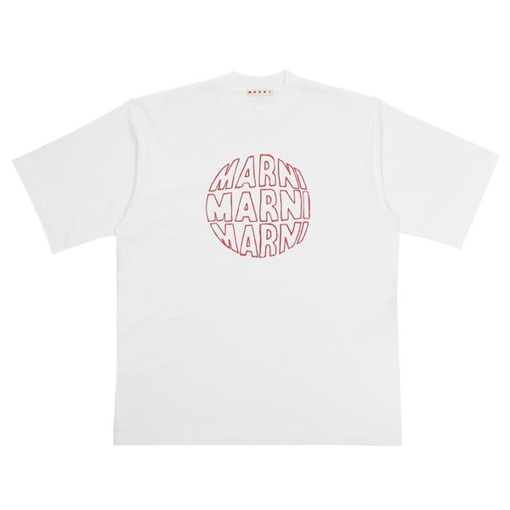 マルニTシャツカットソーオーガニックコットンホワイトメンズMARNIHUMU0223PGUSCV80CLW01