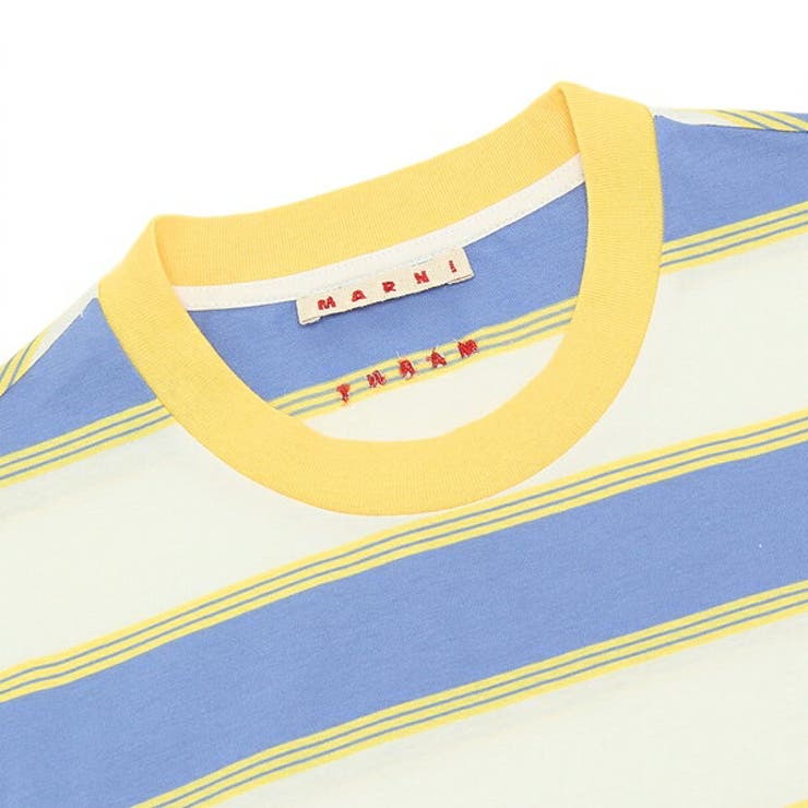 マルニTシャツ半袖カットソートップスパックTブルーホワイトメンズレディースMARNIHUMU0151EXUTC220STY06