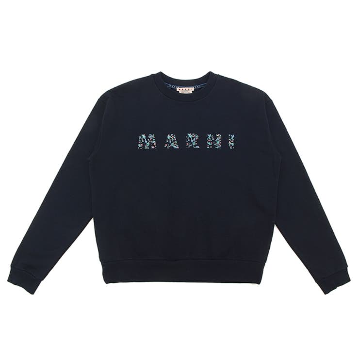マルニスウェットオーガニックコットンロゴブルーメンズMARNIFUMU0074PDUSCW22FLB95