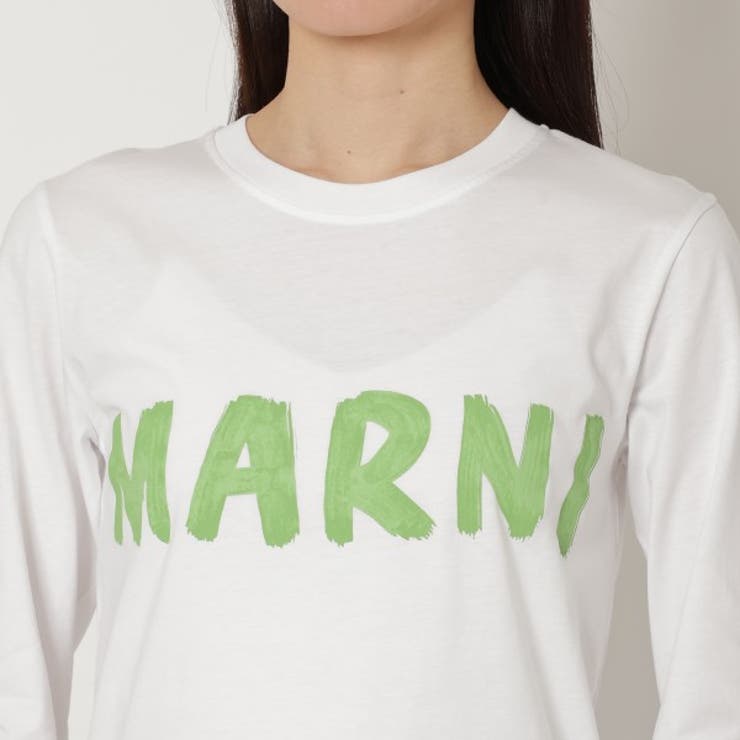 マルニTシャツカットソーオーガニックコットンホワイトレディースMARNITHJE0294P1USCS11L3W01