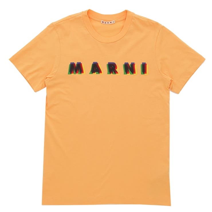 マルニTシャツオレンジ3DマルニプリントオレンジメンズMARNIUMU0198PEUSCV16MCR08