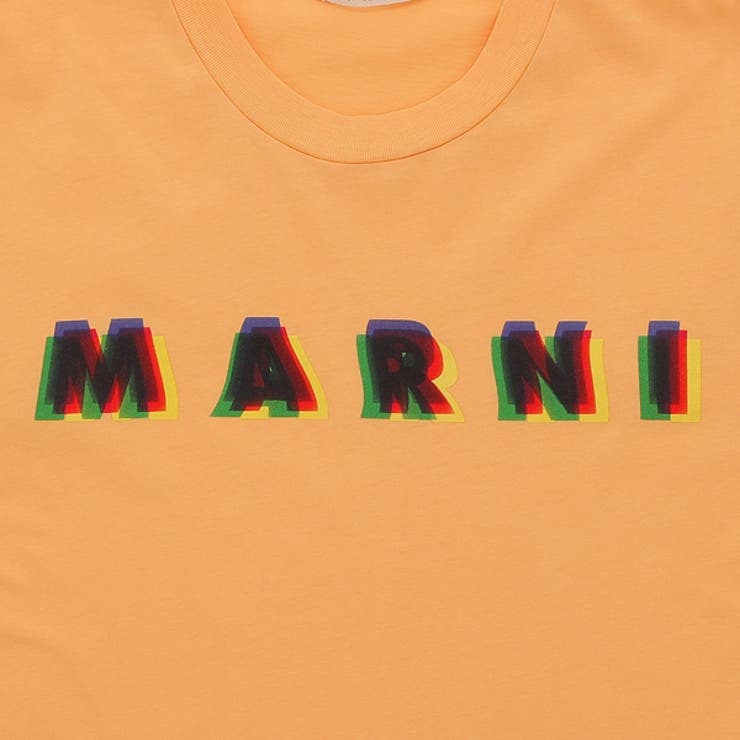 マルニTシャツオレンジ3DマルニプリントオレンジメンズMARNIUMU0198PEUSCV16MCR08