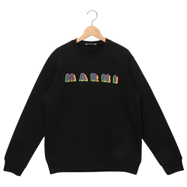 ☆関税込☆MARNI☆ロゴ コットン スウェットシャツ☆INK (MARNI