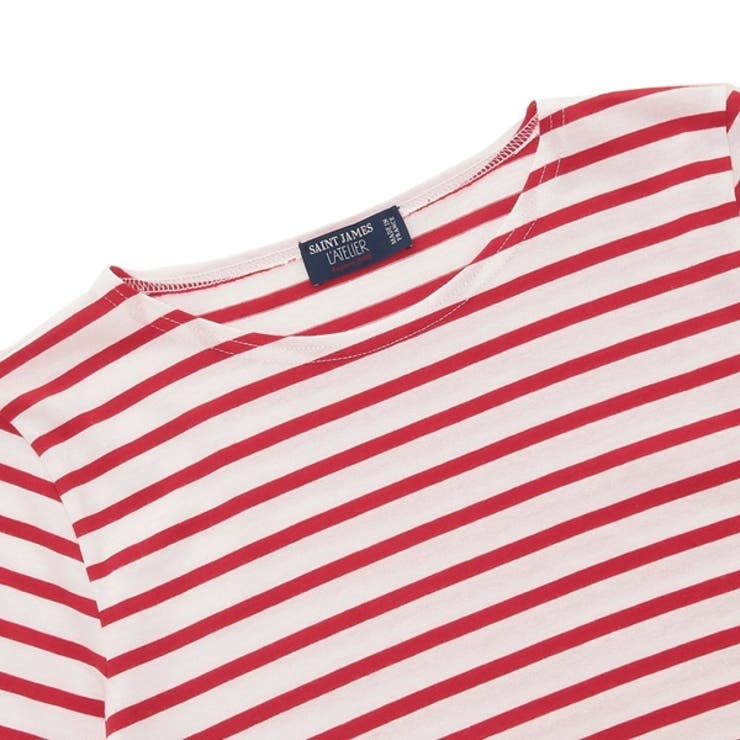 セントジェームスTシャツカットソーガラテアレッドホワイトレディースST.JAMES4131
