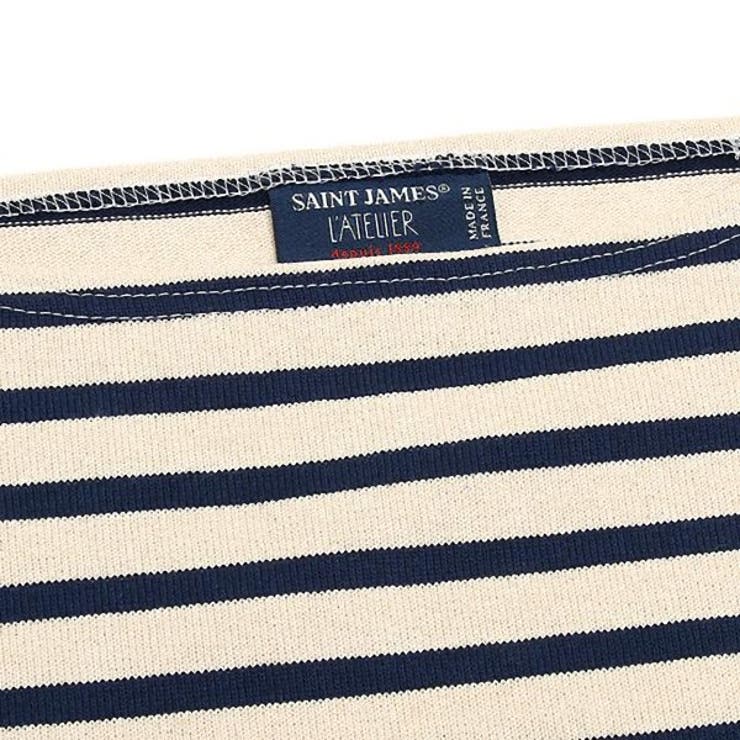 セントジェームスSAINTJAMES長袖ボーダーTシャツ2501MPGUILDORAギルド男女兼用バスクシャツECRU/MARINEOUESSANT/ウエッソン後継モデル