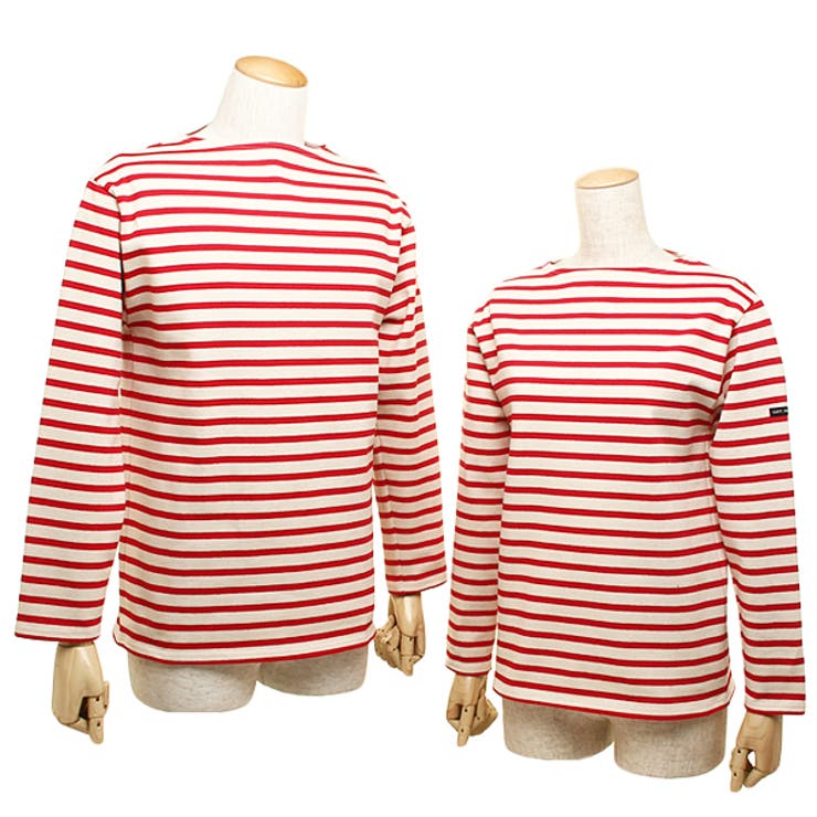 セントジェームスSAINTJAMES長袖ボーダーTシャツ2501MPGUILDORAギルド男女兼用バスクシャツECRU/TULIPEOUESSANT/ウエッソン後継モデルE