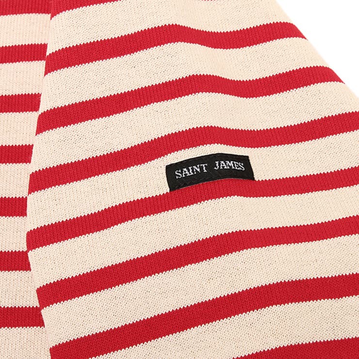 セントジェームスSAINTJAMES長袖ボーダーTシャツ2501MPGUILDORAギルド男女兼用バスクシャツECRU/TULIPEOUESSANT/ウエッソン後継モデルE