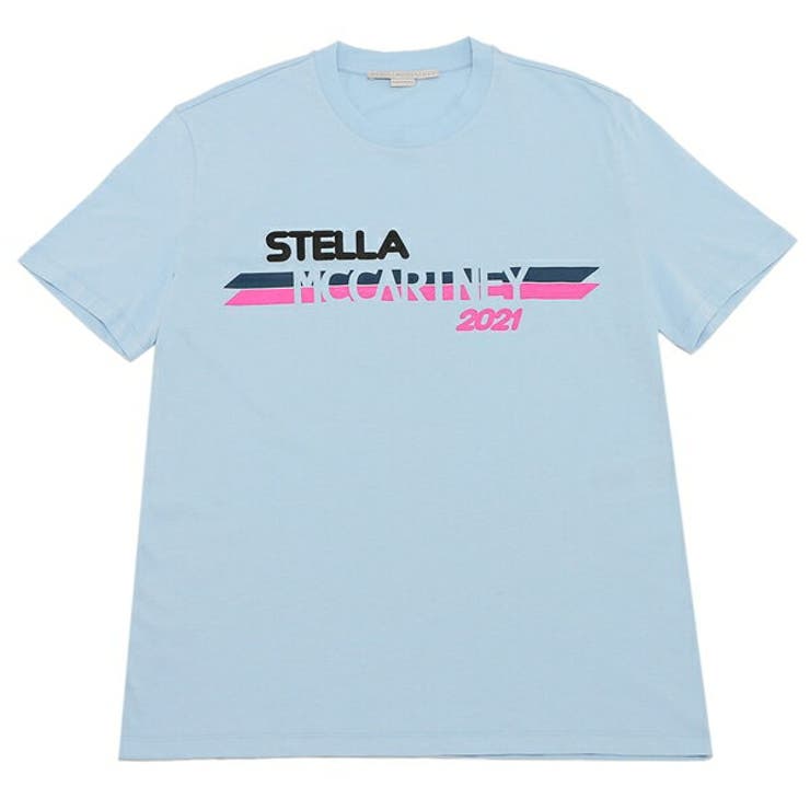ステラマッカートニートップスＴシャツロゴブルーレディースSTELLAMcCARTNEY381701SOW814210