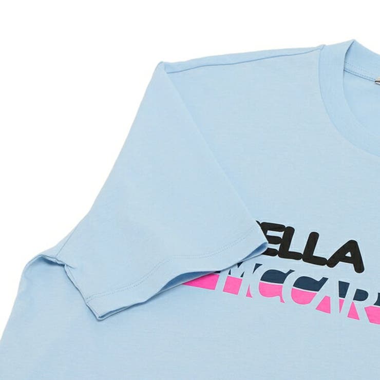 ステラマッカートニートップスＴシャツロゴブルーレディースSTELLAMcCARTNEY381701SOW814210