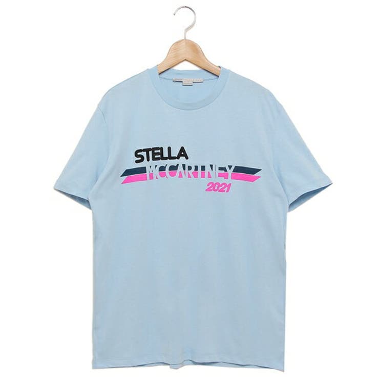 ステラマッカートニートップスＴシャツロゴブルーレディースSTELLAMcCARTNEY381701SOW814210