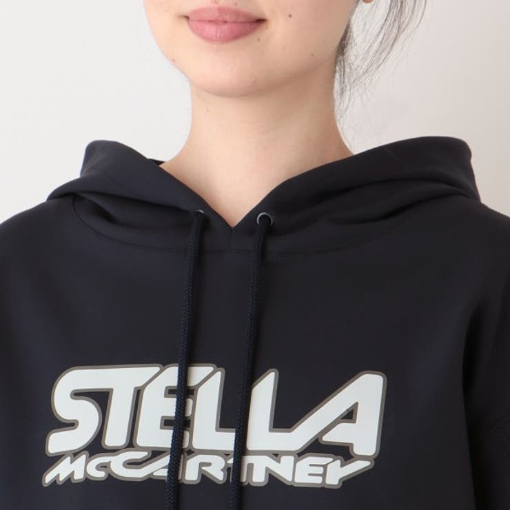 ステラマッカートニーパーカーフーディーロゴネイビーレディースSTELLAMcCARTNEY603682SPW054000