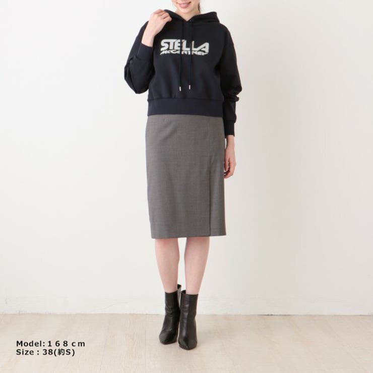ステラマッカートニーパーカーフーディーロゴネイビーレディースSTELLAMcCARTNEY603682SPW054000