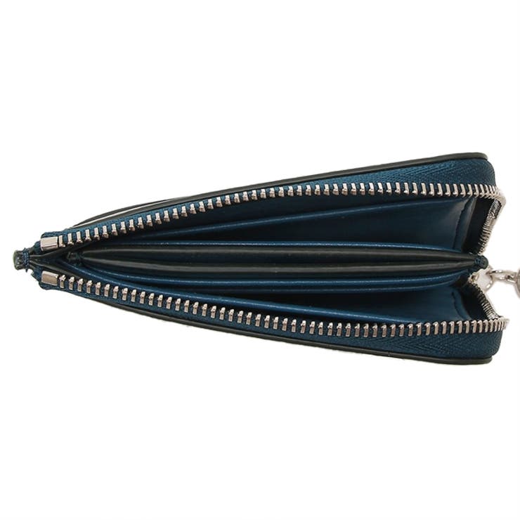 ステラマッカートニーカードケースコインケースバイカラーロゴメタリックブルーレディースSTELLAMcCARTNEY700253WP01373011