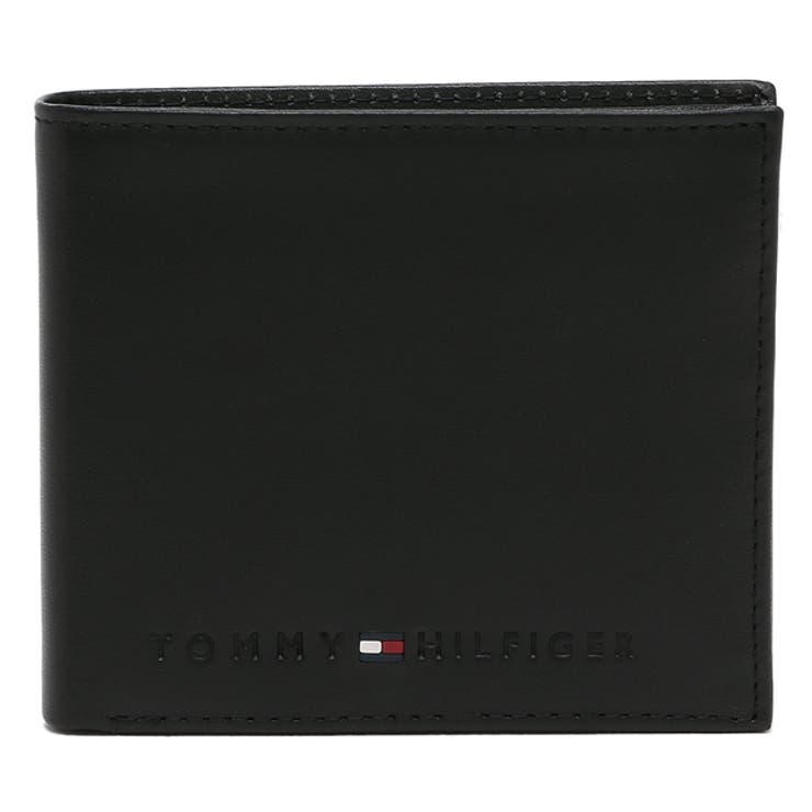 トミーヒルフィガー二つ折り財布ウェルスレイブラックメンズTOMMYHILFIGER31TL25X005001