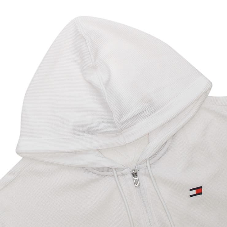 トミーヒルフィガージャケットフルジップフーディージャケットホワイトレディースTOMMYHILFIGERTP35106JWHT