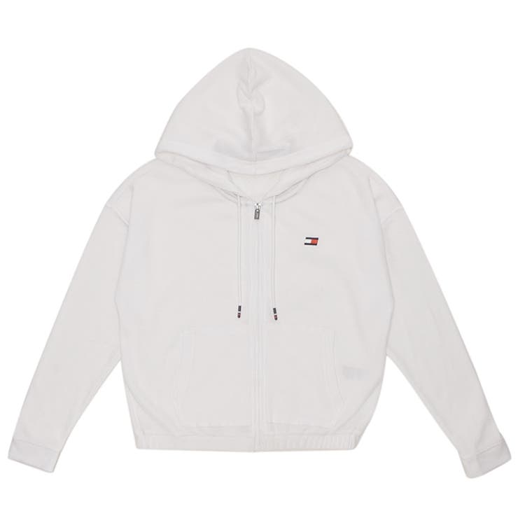 トミーヒルフィガージャケットフルジップフーディージャケットホワイトレディースTOMMYHILFIGERTP35106JWHT