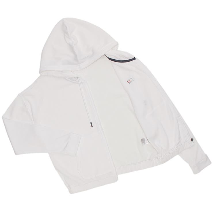 トミーヒルフィガージャケットフルジップフーディージャケットホワイトレディースTOMMYHILFIGERTP35106JWHT