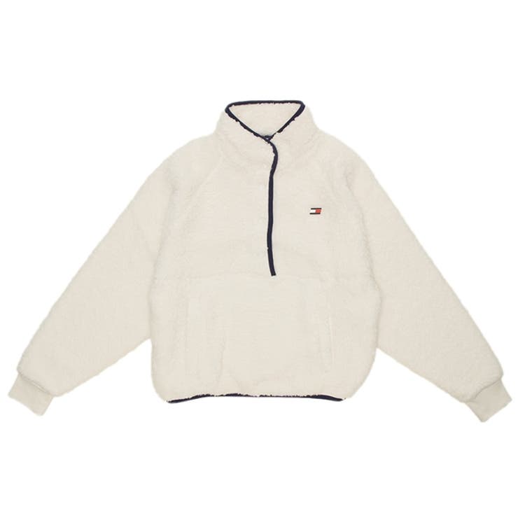 トミーヒルフィガースウェットラグランプルオーバーホワイトレディースTOMMYHILFIGERTP4T1192IVORY