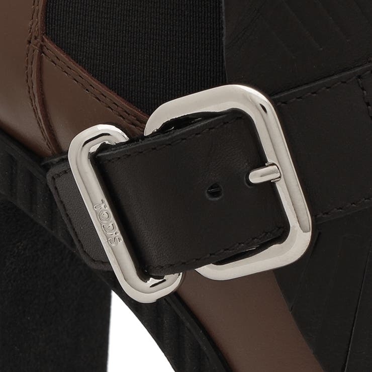 トッズブーツショートブーツブラウンブラックレディースTOD'SXXW64A0X410GOC173R