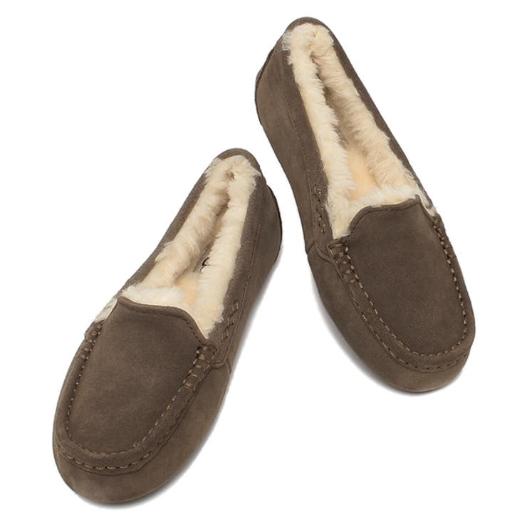 アグデッキシューズモカシンスリッポンアンスレーブラウンレディースUGG1106878ESP
