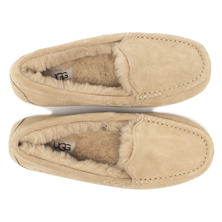 アグデッキシューズモカシンスリッポンアンスレーベージュレディースUGG1106878SAN